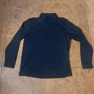 Spyder Pullover Men’s Size XL Black Quarter Zip Mock Neck Fleece Lined